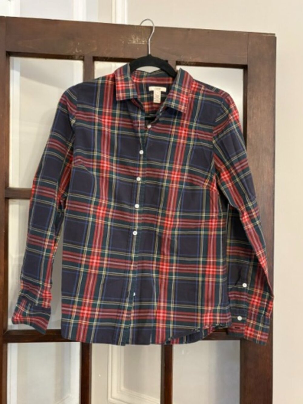 J.Crew Red and Blue Plaid Shirt, Size 6